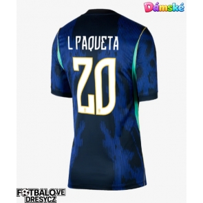 Brazílie Lucas Paqueta #20 Dámské Venkovní Dres MS 2026 Krátký Rukáv Brazílie Lucas Paqueta #20 Dámské Venkovní Dres MS 2026 Krátký Rukáv